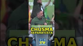 Abascal se enfrenta a manifestantes en un mitin de VOX en Cataluña y los llama "chusma separatista"