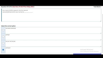 Cs610 Quiz 1 2023 || Computer and Networks