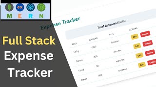 Full Stack Expense Tracker With Expressjs, Mongodb, Reactjs