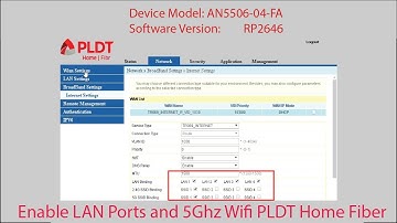 PLDT Home Fiber - Enable 5Ghz Wifi and LAN Ports