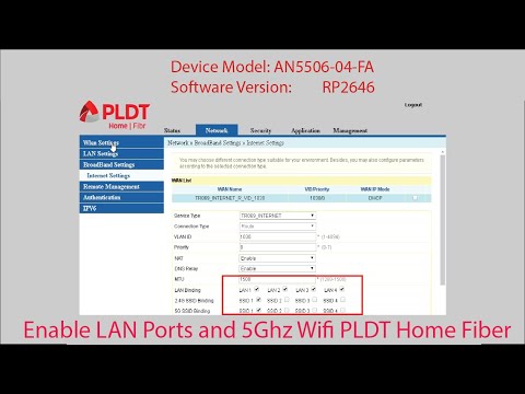 PLDT Home Fiber - Enable 5Ghz Wifi and LAN Ports
