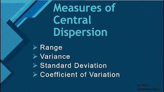 Measures of Central Dispersion