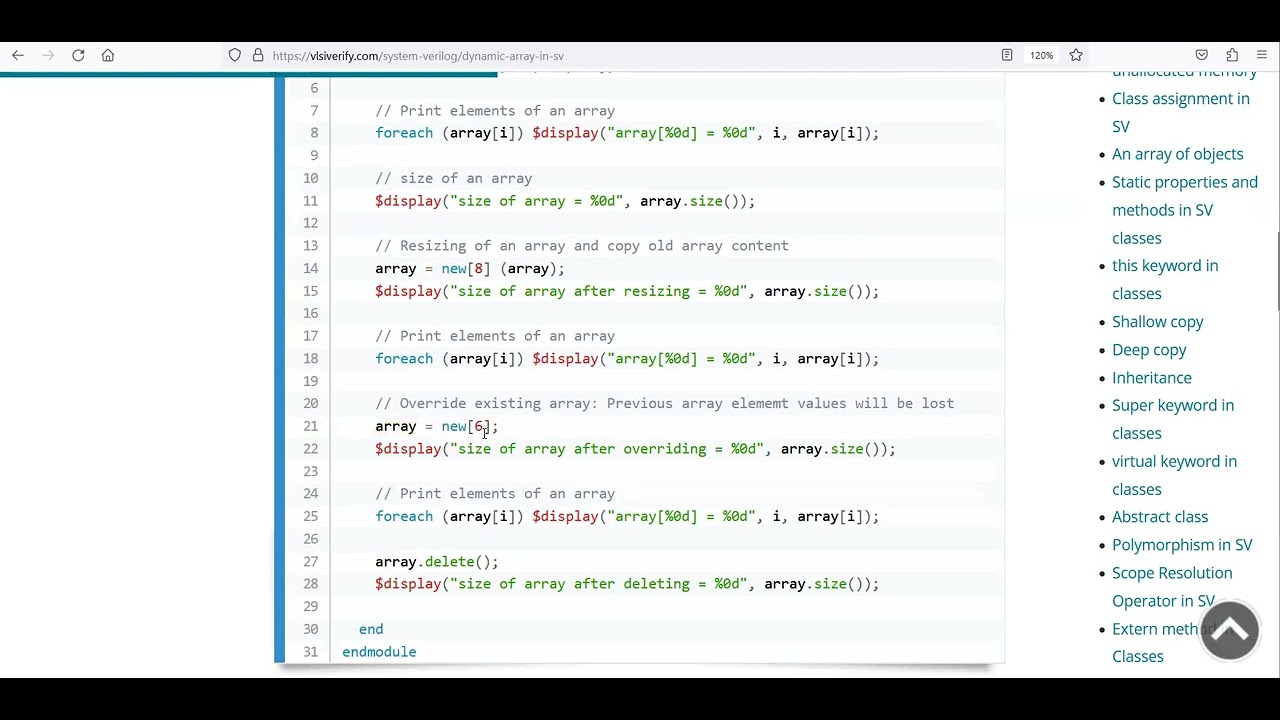 dynamic array assignment systemverilog