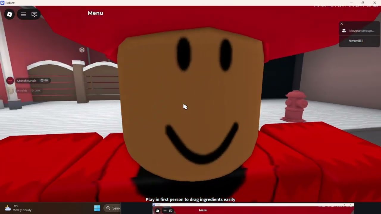 I'm playing Roblox - Cook Burgers