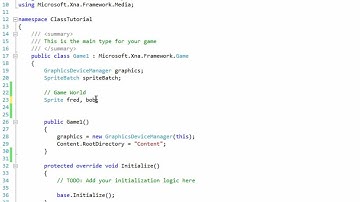 XNA Tutorial 7 - Classes