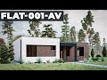 Проект одноэтажного дома FLAT-001-AV // Архитектор Артемова Вероника