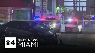 Woman dies, another injured in crash involving Miami police cruiser