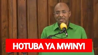 HOTUBA NZITO YA HUSSEIN MWINYI BAADA YA KUCHAGULIWA KUWA MGOMBEA URAIS ZANZIBAR