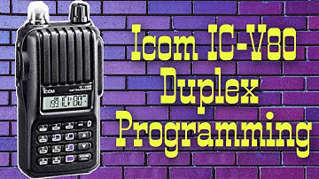 How to program Icom IC-V80 for duplex frequency manually..