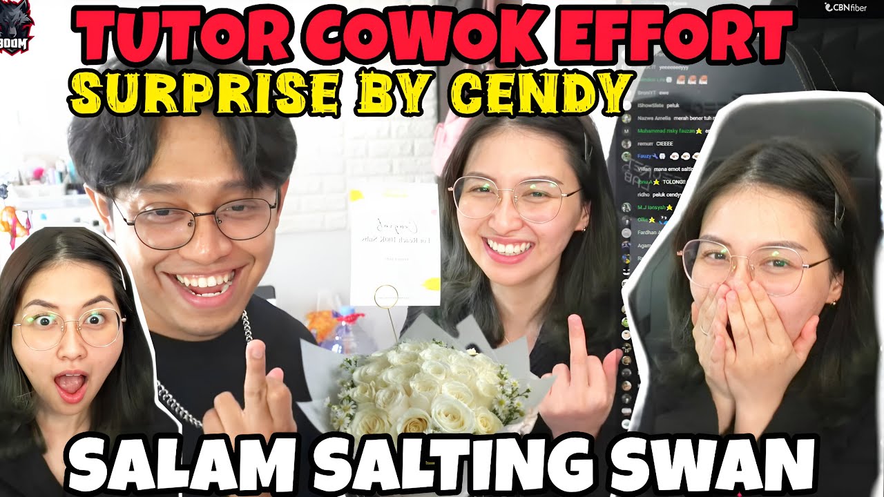 BENERAN SALTING! CENDY MAIN KE KAMAR SWAN DAN KASIH BUNGA PERAYAAN 100K SUBS! W CENDY!