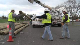Update from staging area: Ameren crews restoring power in Lawrenceville, New Jersey.