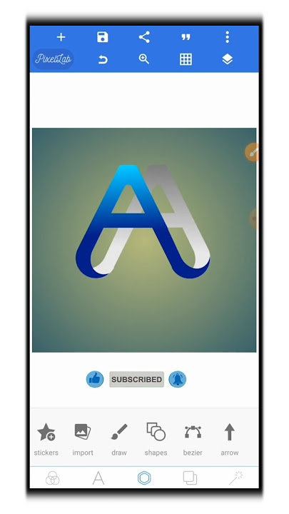 A professional logo design in pixellab | Pixellab App me 3D Logo Kaise Banaya | Junaid Edits