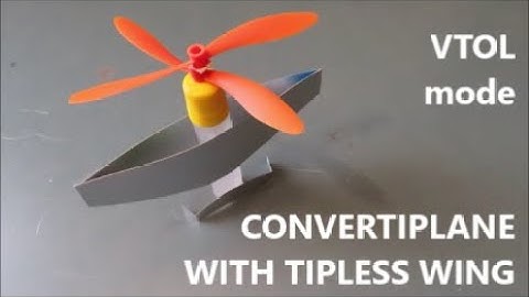 First ever quasi tipless wing DRONE/ convertiplane with fixed rotors for both VTOL/ horizontal modes