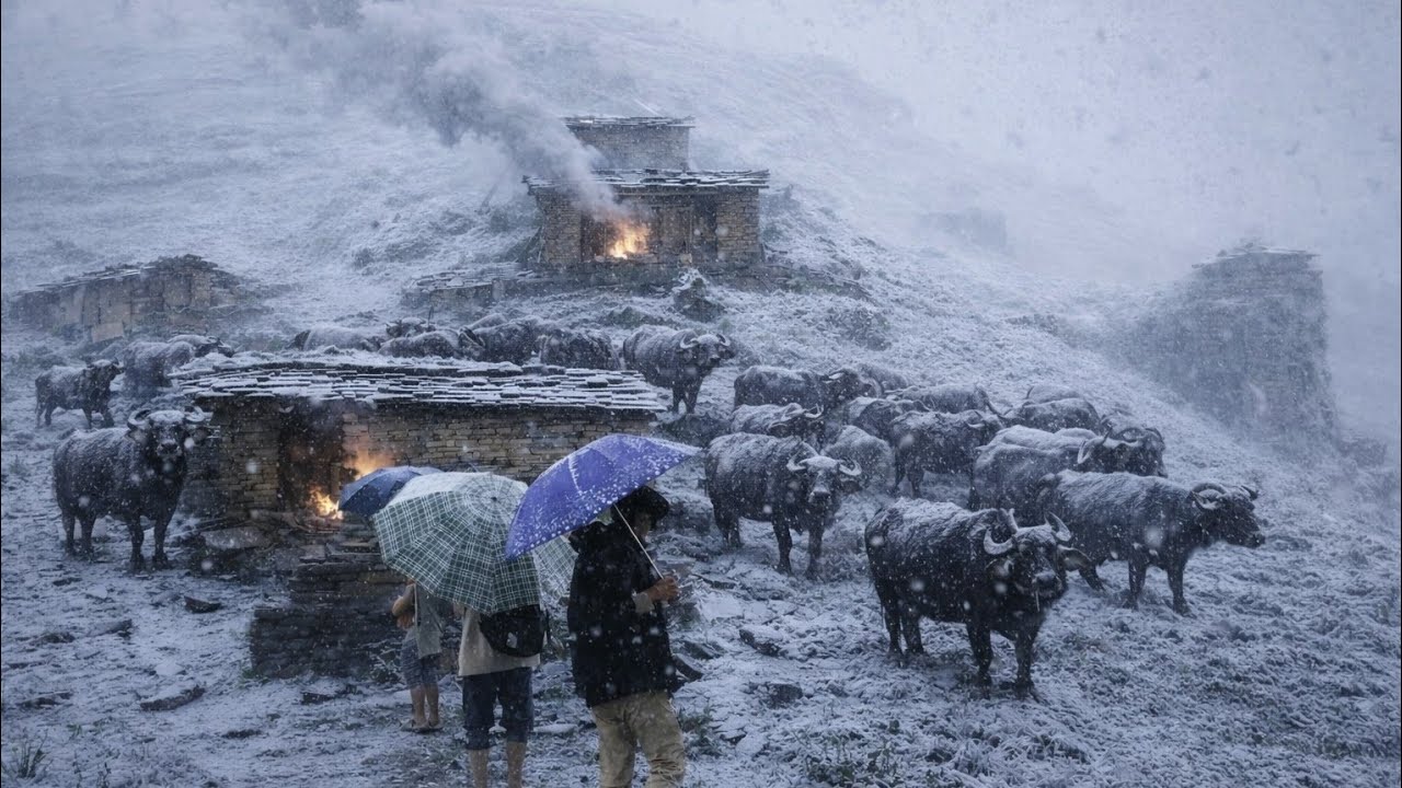 Surviving Shepherd Life in One Of The Coldest Regions Of Nepal |A Snowy Freezing Winter Village intr
