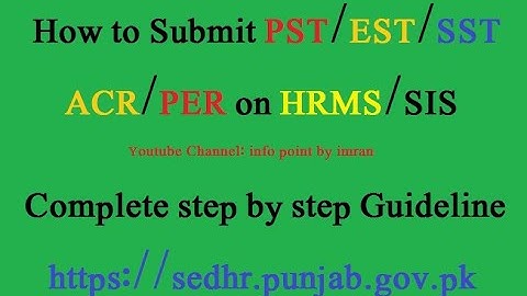 Upload ACR/PER On SIS Portal || How to make and fill ACR/PER Online || How to submit ACR/PER on HRMS