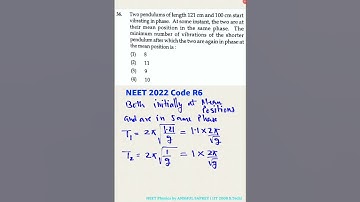 #NEET2022 #solution #Physics #simpleharmonicmotion #pendulum  #simplependulum #phase #NCERT #shorts