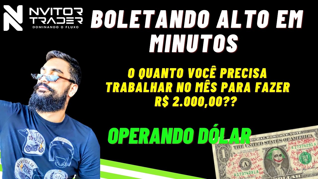 DAY TRADE NA PRÁTICA - FAZENDO R$ 2.000,00 EM 2 MINITOS NO MÍNI DÓLAR