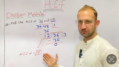 Find the hcf  | of 36 and 48 | By using | Division method | how to find hcf | #matheducation340 #vd 