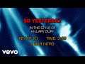 Hilary Duff - So Yesterday (Karaoke)