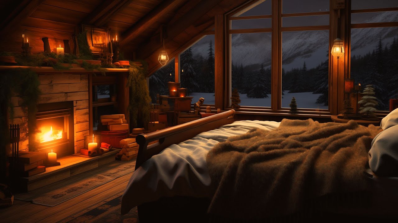 Fall Asleep to the Gentle Symphony of Cozy Home: Fireplace and Wind ...