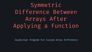 Symmetric Difference with Mapping