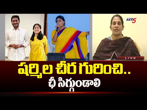 సిగ్గుండాలి..| Madhavi Reddy Shocking Reaction On CM Jagan Controversial Comments On Sharmila Saree - TV5NEWS