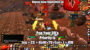 Newest Ret Paladin Burst Rotation Patch 4.2 48k+ Crits