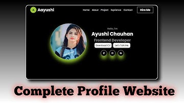Create a Personal Portfolio Website Using HTML  & CSS Easy Tutorial 😎