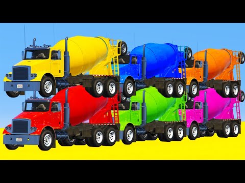 Racers Competetion in Giant Mixer Trucks - GTA 5 Mods