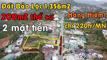 Hàng HIẾM! Bán 1356m2 đất thổ cư, 2 mặt đường Blaosire, nở hậu đẹp, KDC đông đúc Đại Lào TP Bảo Lộc