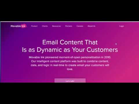 Moveable Ink website review - YouTube