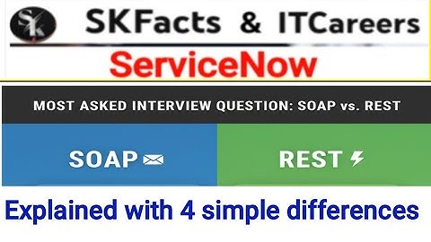 REST VS SOAP || 4 simple differences of soap and REST || #skfacts #interviewquestions 