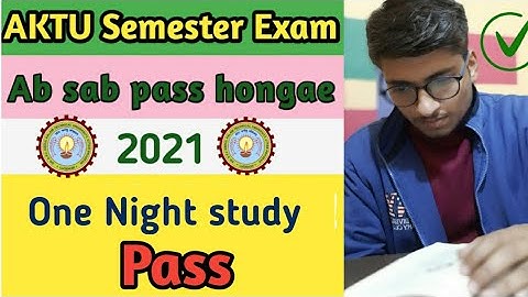 How to study one night before AKTU exam | How to prepare before exam | AKTU semester Exam