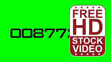 Free Stock Videos – animated counter numbers counting from zero to one million on gree