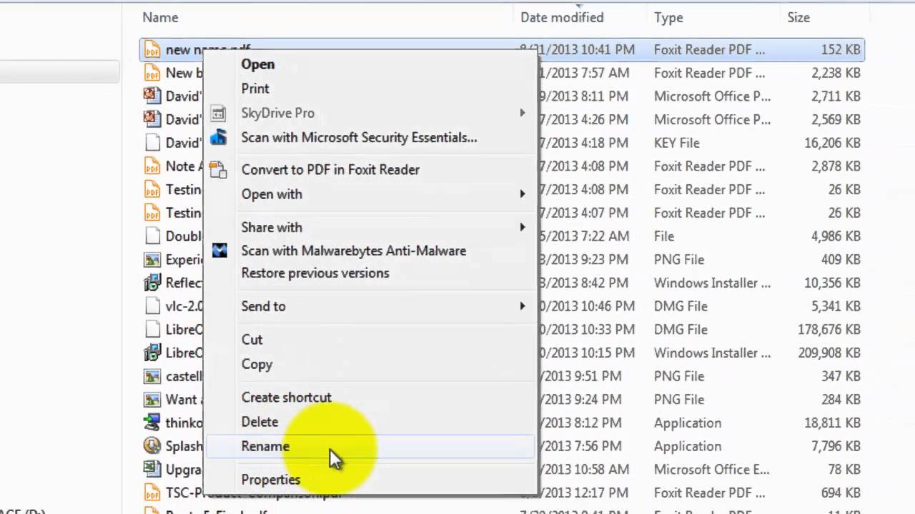 How to rename files or folders in any version of Microsoft Windows ...
