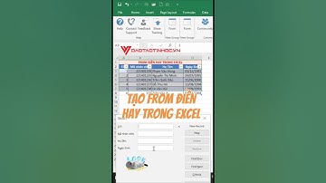 Tạo from điền hay trong Excel #tinhocvanphong #excel #reels #exceltips #exceltricks #reels #excelhd