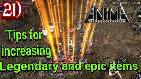 Anima ARPG how to increase dropping rate of epic and legendary items