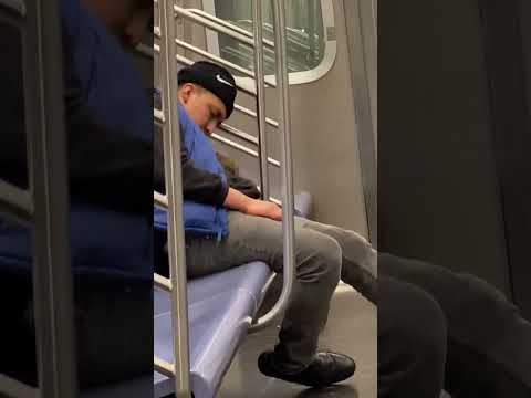 Rat crawls all over sleeping man on New York subway