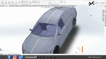 Car Surface Modeling in SOLIDWORKS #mechanical