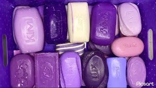 ASMR💜💜💜Cutting dry 💜Purple💜soap🔪🎶🧼Резка фиолетового…сухого мыла 💜