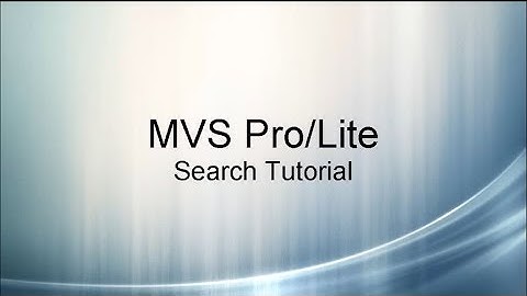 MVS Pro/Lite Playback Feature