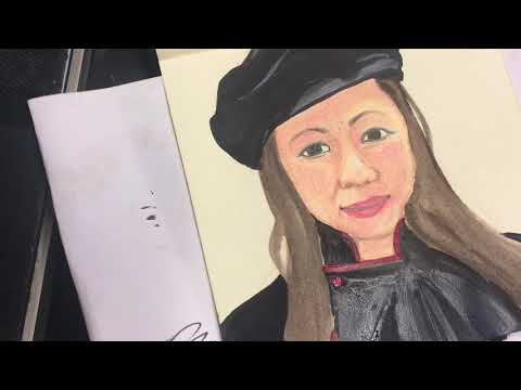 My Bestfriend’s Portrait Time Lapsed Gouache Painting
