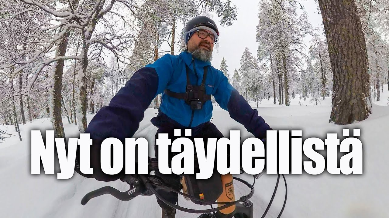 Velhonkota Tunturijärvi Kellokas talvipyöräilyreitti Ylläksellä