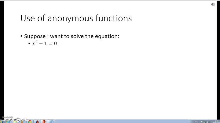 anonymous functions in Matlab