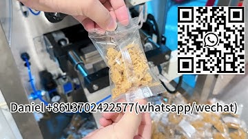 How to packing the meat floss into bag by vertical packing machine with 10 heads weigher