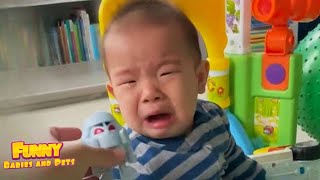 You Laugh You Lose 😜 Funny AFV Babies React with Toys #2 ||  Funny Baby Videos