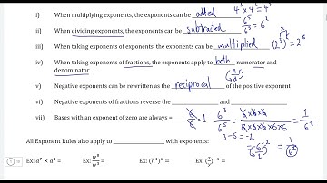 Exponents II - Exponent Rules Part II