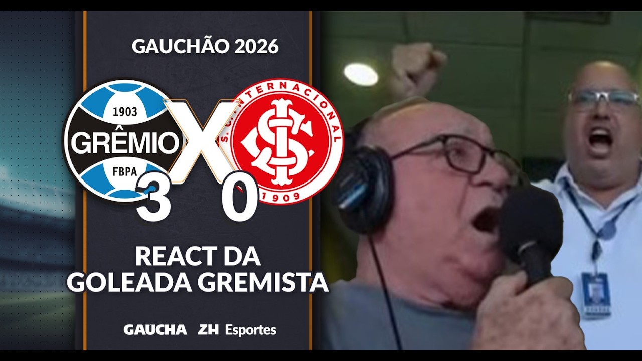 REACT DE CCD E VAGUINHA NA GOLEADA GREMISTA | GRÊMIO 3x0 INTER | 01/03/2026