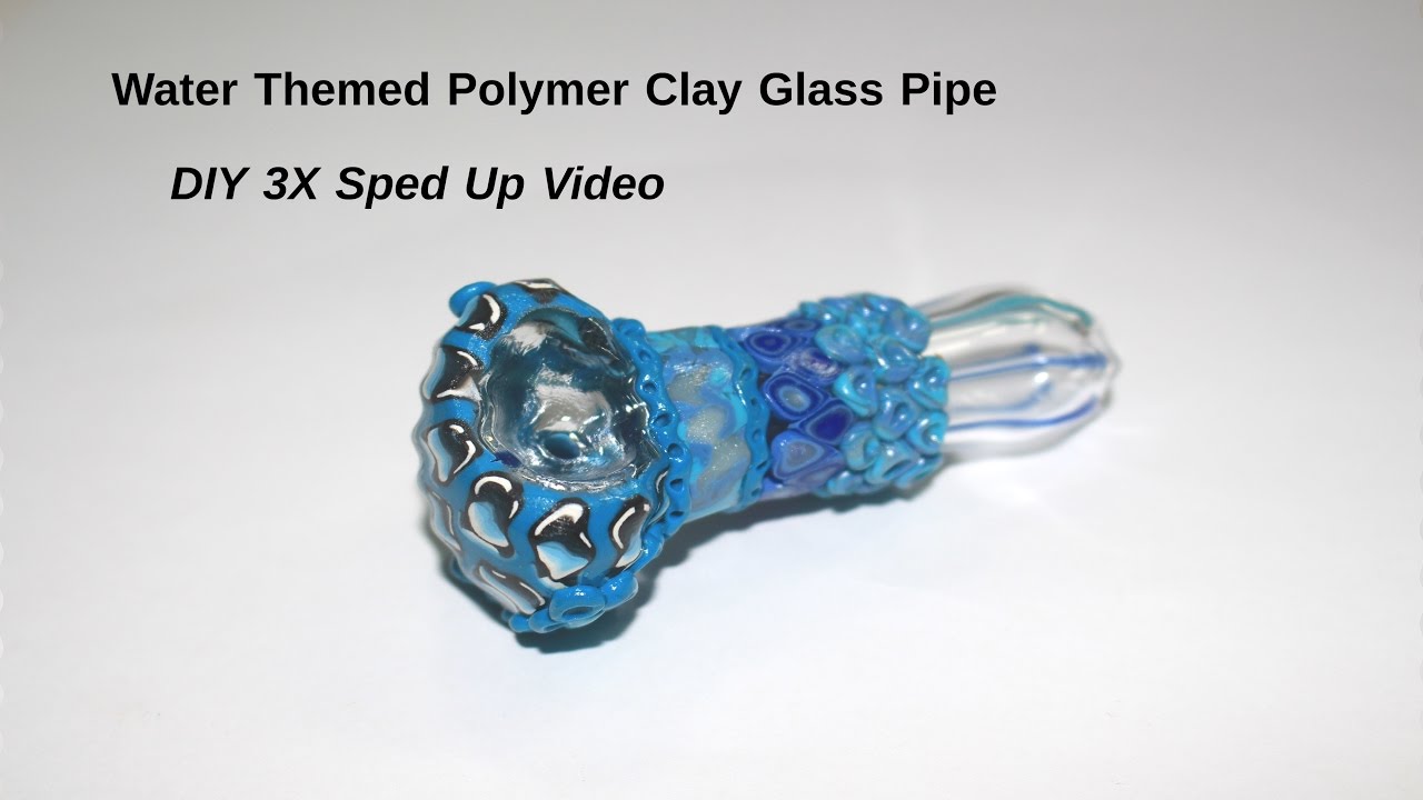 Decorating Smoking Glass Pipe W Polymer Clay 3x Sped Up Youtube