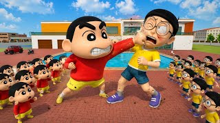 Shinchan Gang 🥵💥 vs Nobita Gang 😱 | The Most Dangerous Fight in Indian Theft Auto Simulator 👊🔥 screenshot 4
